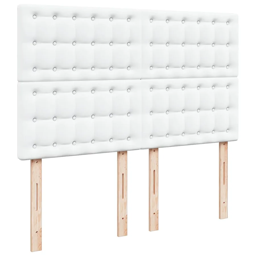 Cadre de lit ottoman avec matelas blanc 140x200 cm similicuir - 10