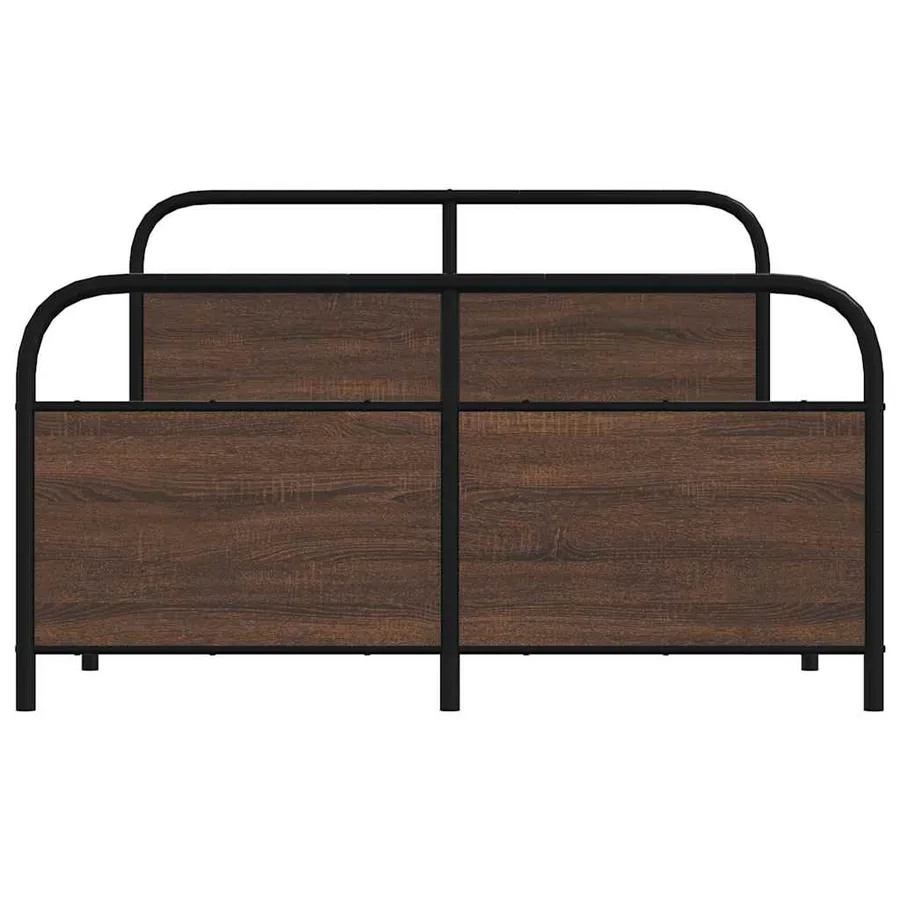 Cadre de lit sans matelas 120x190 cm chêne marron - 5