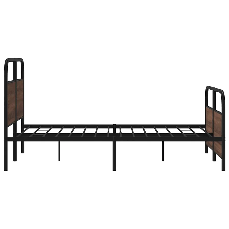 Cadre de lit sans matelas 120x190 cm chêne marron - 6