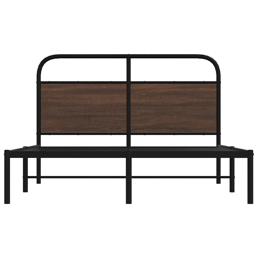 Cadre de lit sans matelas 140x200 cm chêne marron - 5