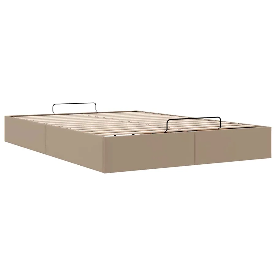 Cadre de lit ottoman sans matelas cappuccino 140x190 cm - 6