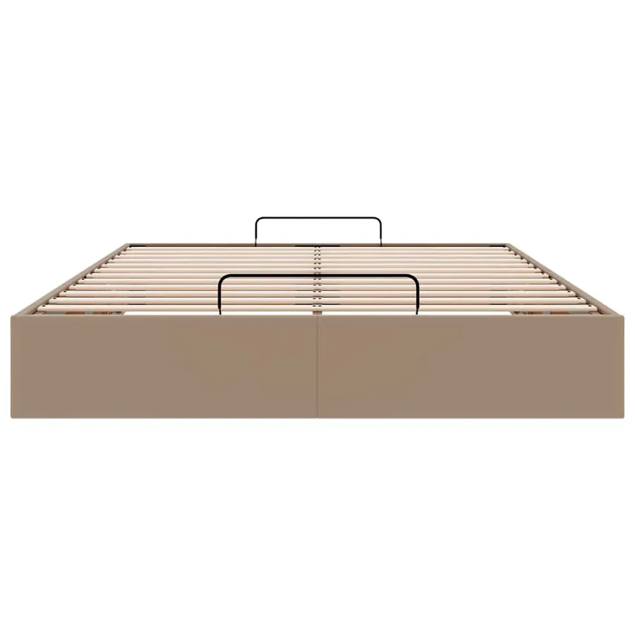 Cadre de lit ottoman sans matelas cappuccino 140x190 cm - 7