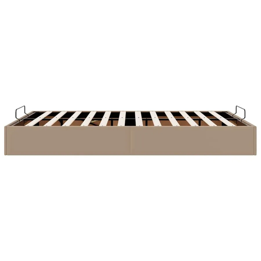 Cadre de lit ottoman sans matelas cappuccino 140x190 cm - 8