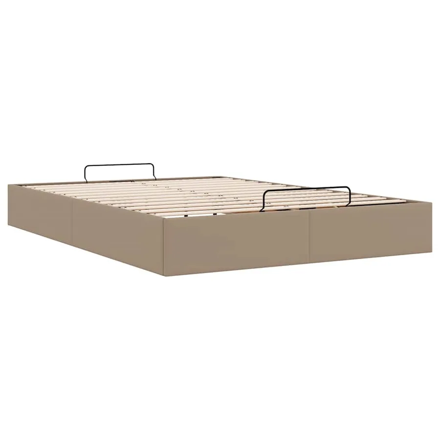 Cadre de lit ottoman sans matelas cappuccino 140x190 cm - 9