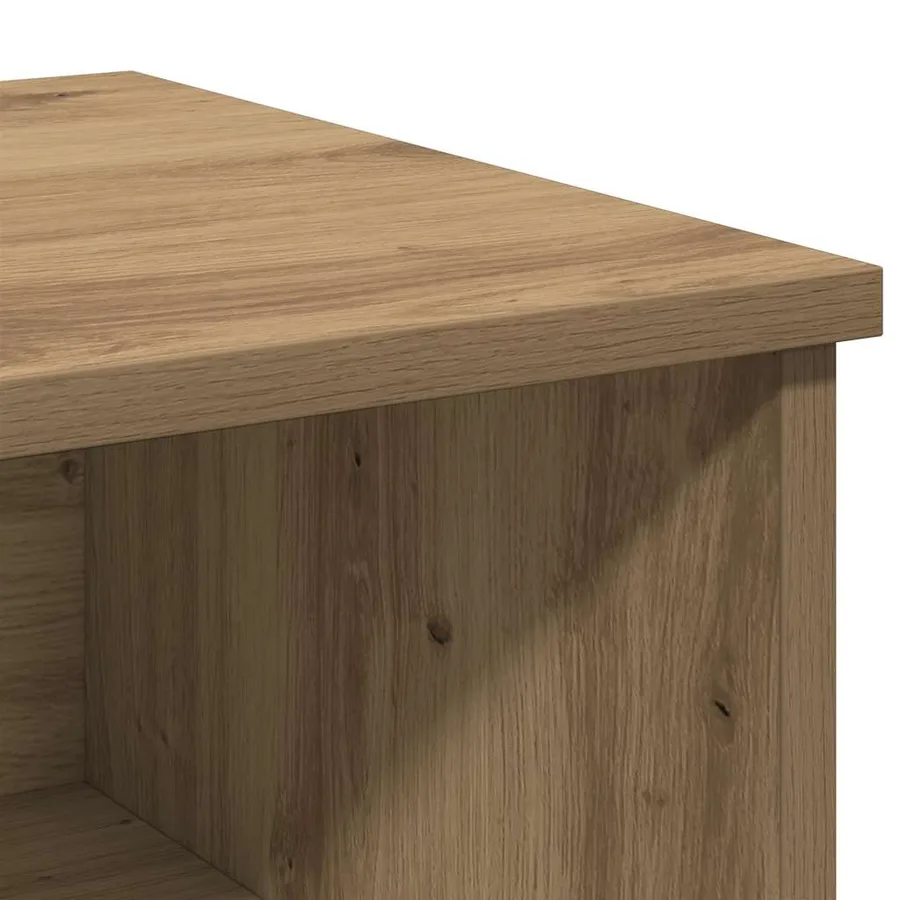 Tables de chevet 2 pcs chêne artisanal bois d'ingénierie - 9