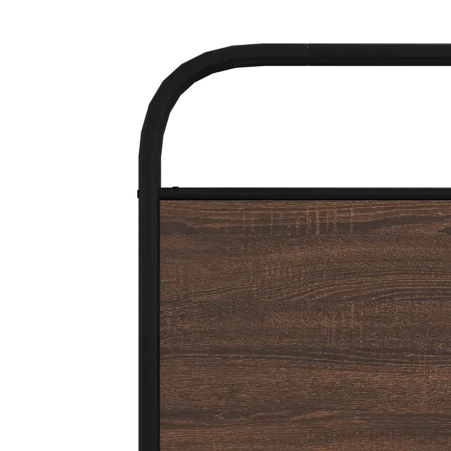 Cadre de lit sans matelas 100x190 cm chêne marron - 8