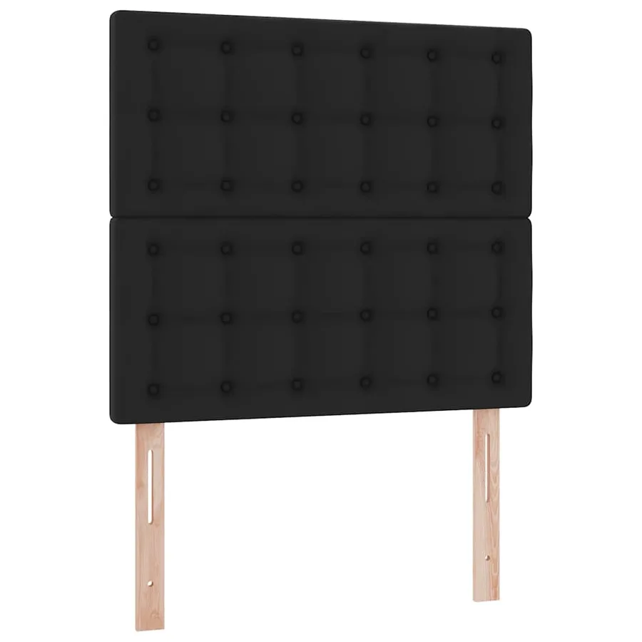 Lit ottoman avec matelas noir 90x190 cm similicuir - 9