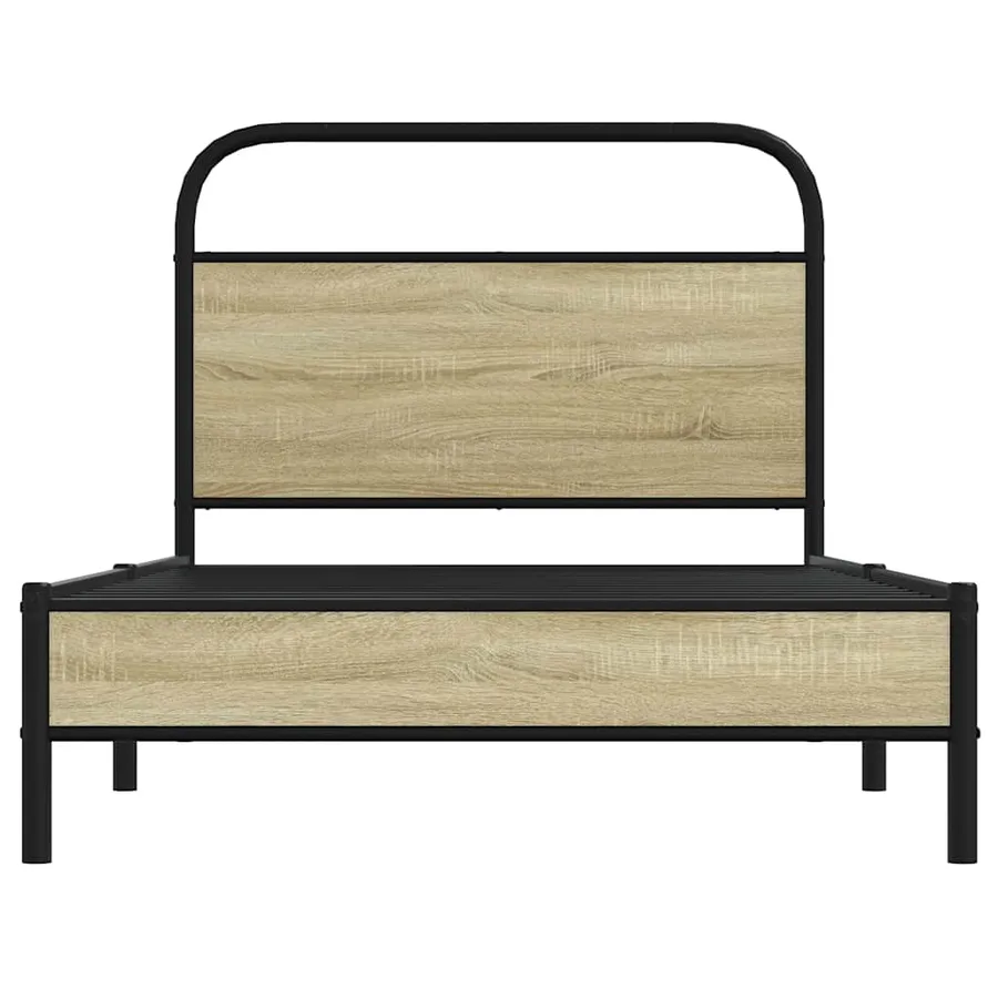 Cadre de lit sans matelas 100x200 cm chêne sonoma - 5