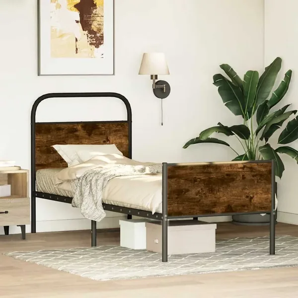 Cadre de lit sans matelas 80x200cm chêne sonoma bois ingénierie