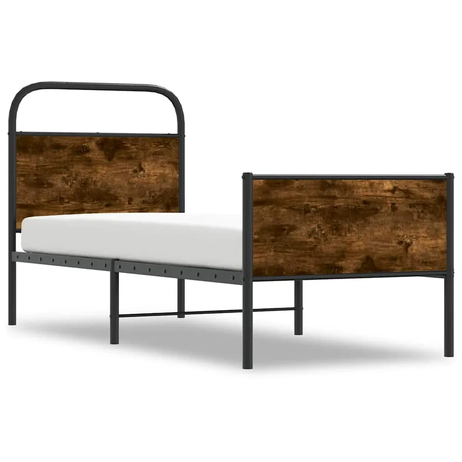 Cadre de lit sans matelas 80x200cm chêne sonoma bois ingénierie - 3
