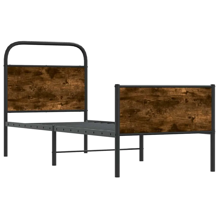 Cadre de lit sans matelas 80x200cm chêne sonoma bois ingénierie - 4