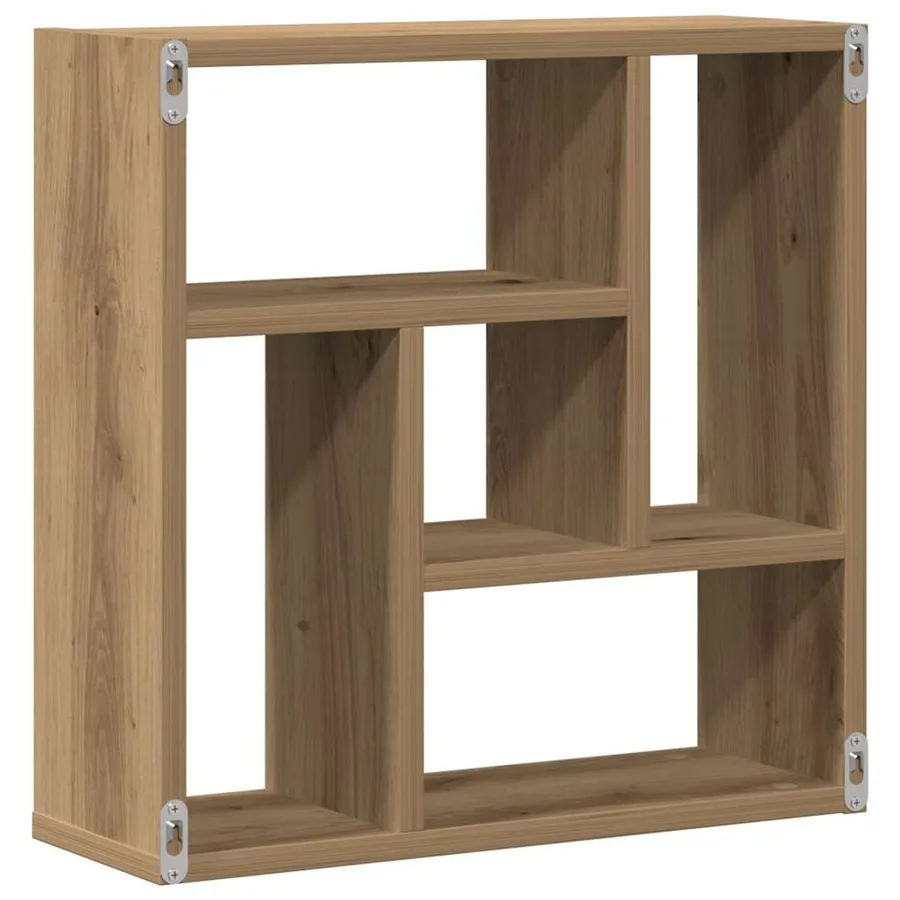 Étagère murale chêne artisanal 45x16x45 cm bois d'ingénierie - 6