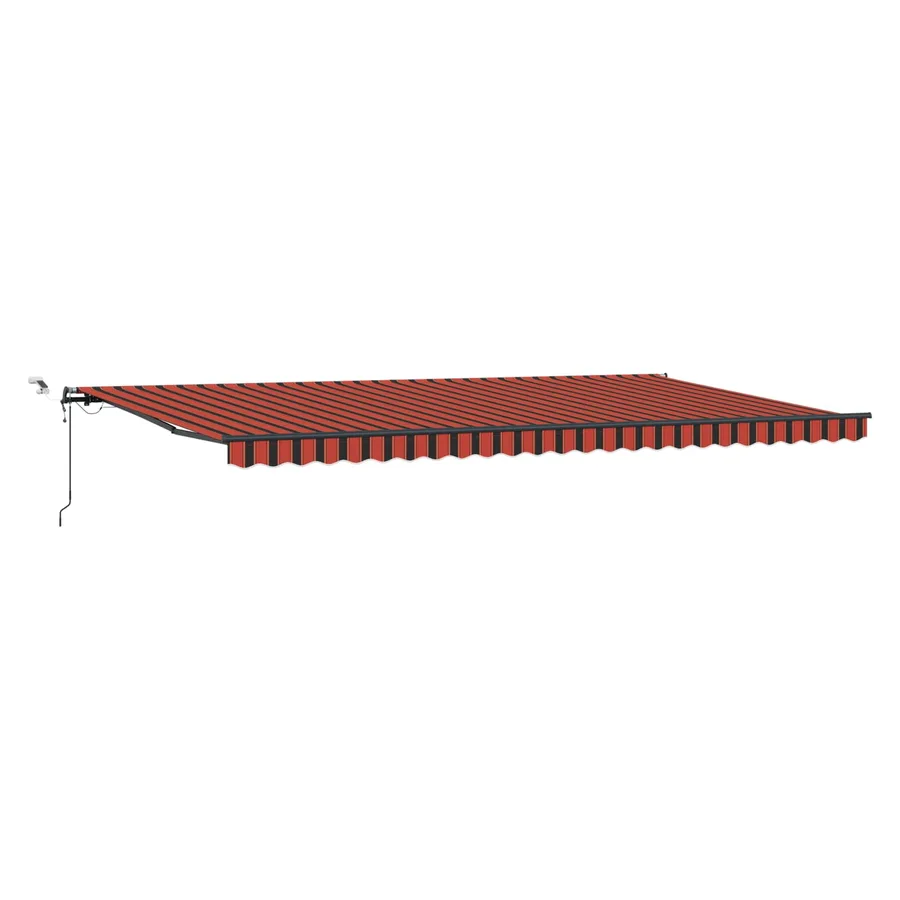 Auvent rétractable orange et marron 600 × 350 cm Polyester - 2