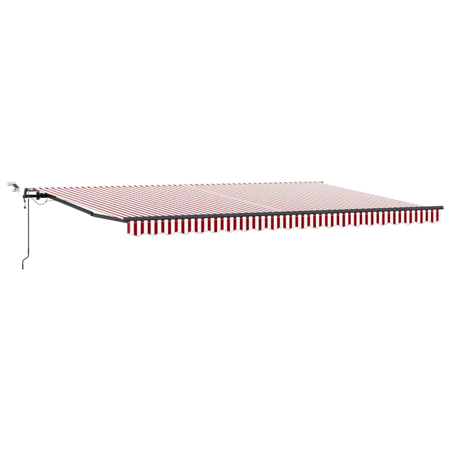 Auvent rétractable Rouge et Blanc 500 × 350 cm Polyester - 2