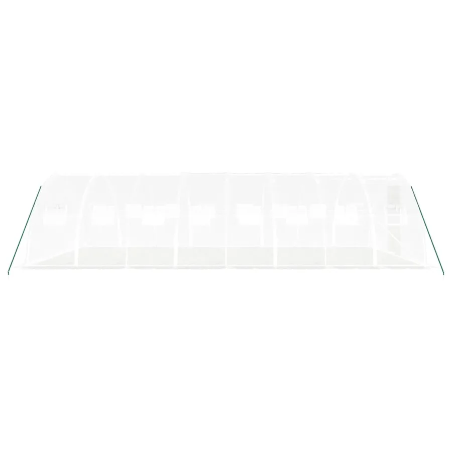 Serre avec cadre en acier blanc 32 m² 8x4x2 m - 5