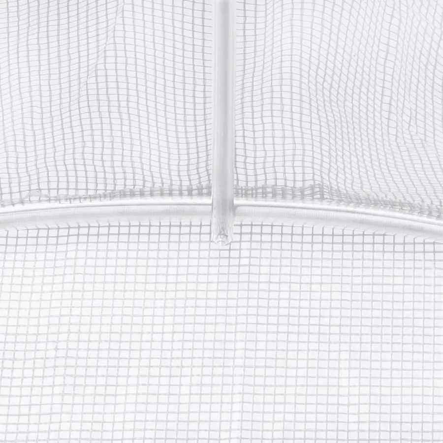 Serre avec cadre en acier blanc 32 m² 8x4x2 m - 9