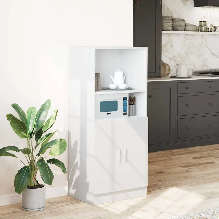Armoire de cuisine blanc 57x41,5x131,5 cm bois d'ingénierie
