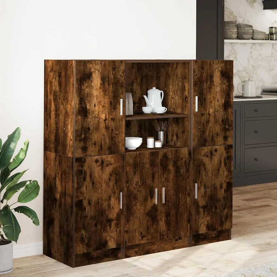 Ensemble d'armoires de cuisine 3 pcs chêne fumé - 3