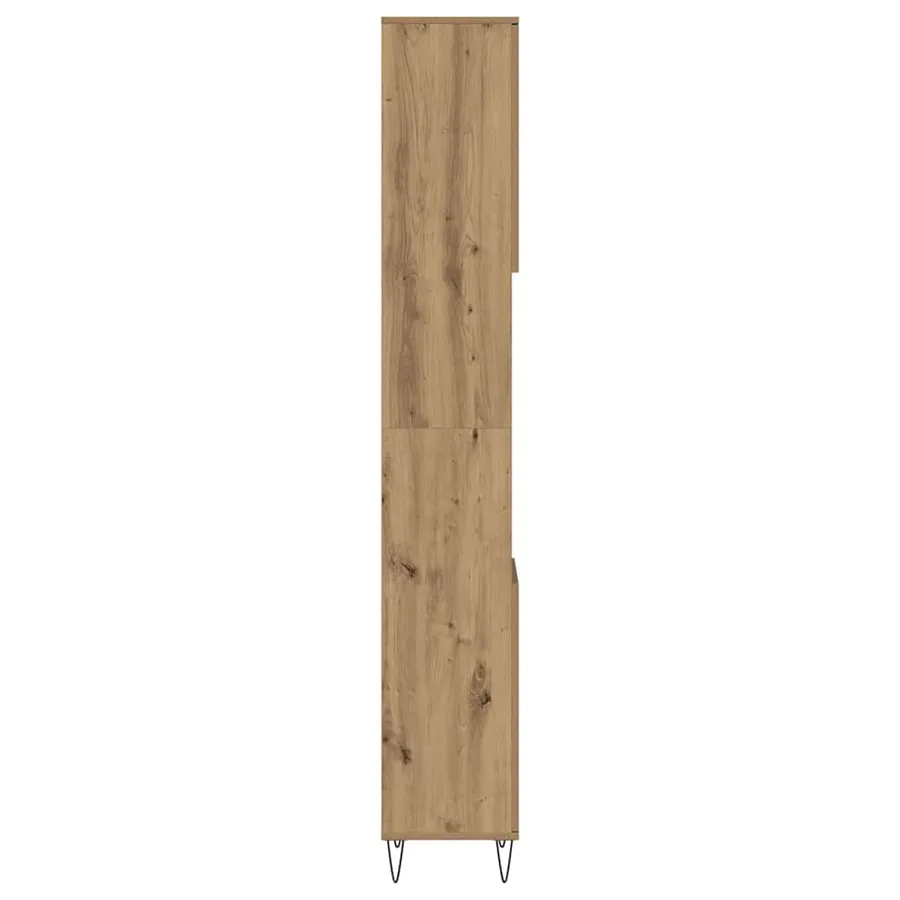 Armoire de salle de bain chêne artisanal 30x30x190 cm - 6