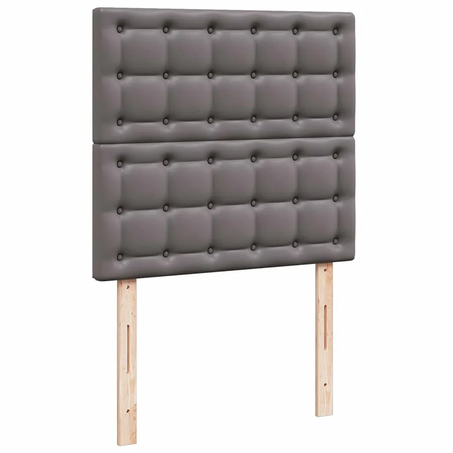 Lit ottoman avec matelas gris 80x200 cm similicuir - 9