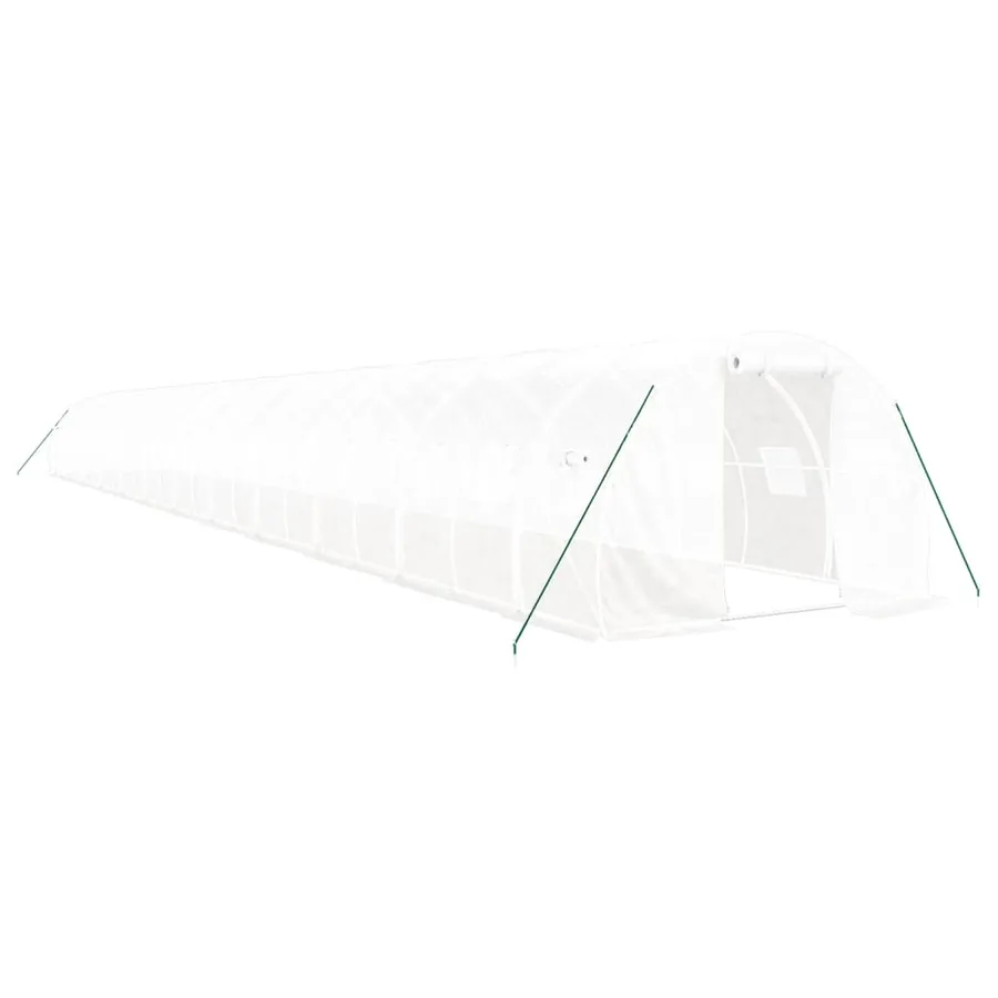 Serre avec cadre en acier blanc 72 m² 24x3x2 m - 2