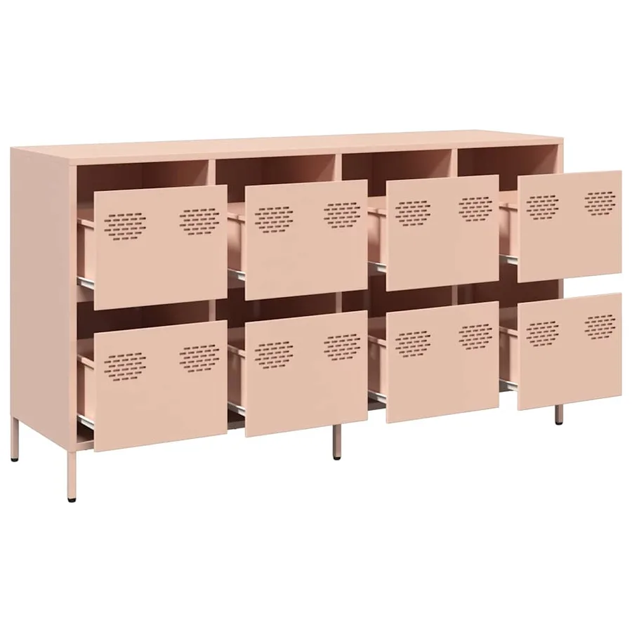 Buffet rose 135x39x73,5 cm acier laminé à froid - 4