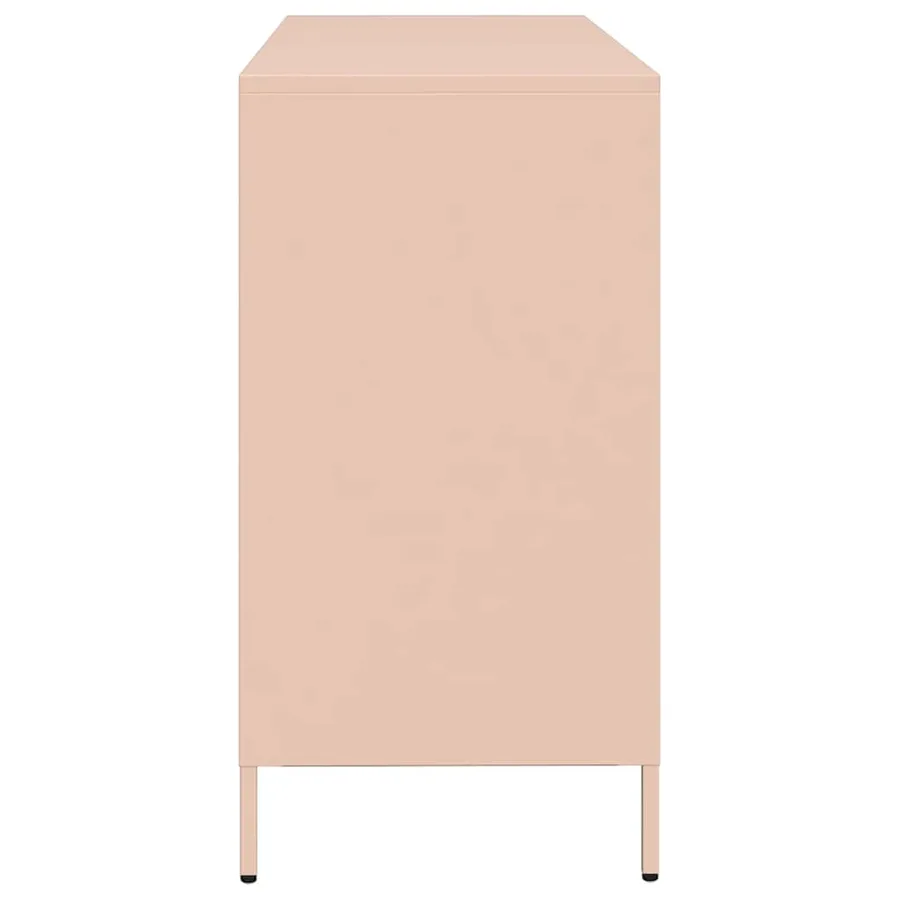 Buffet rose 135x39x73,5 cm acier laminé à froid - 6
