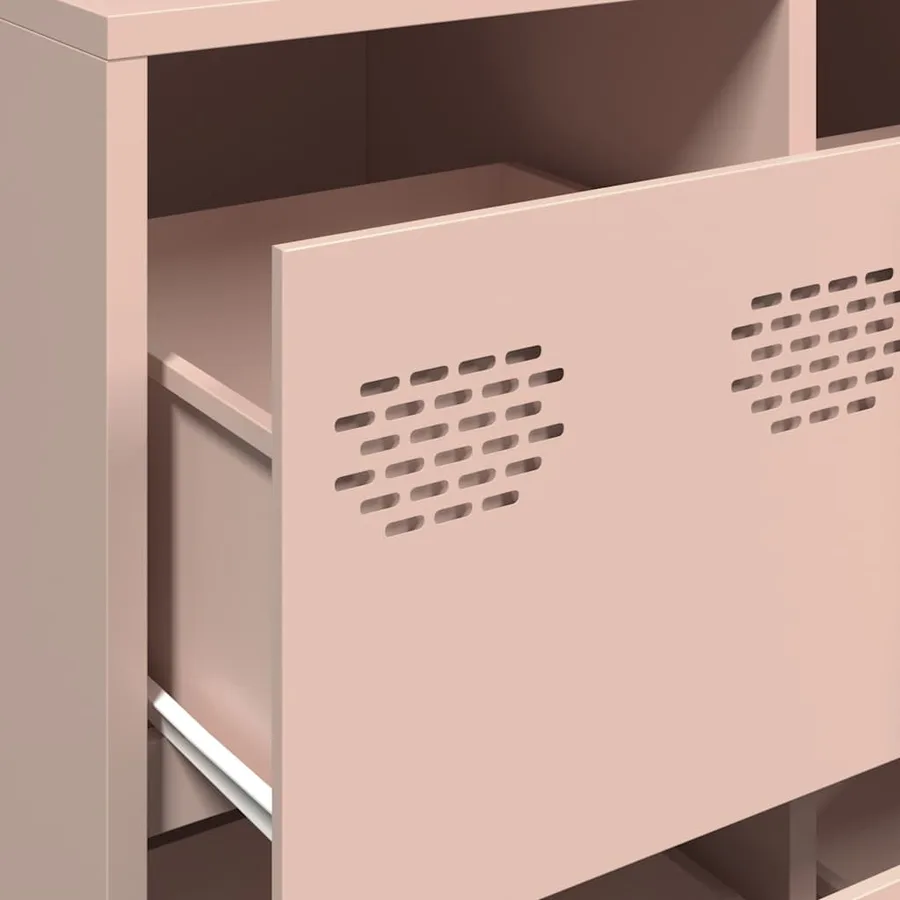 Buffet rose 135x39x73,5 cm acier laminé à froid - 9