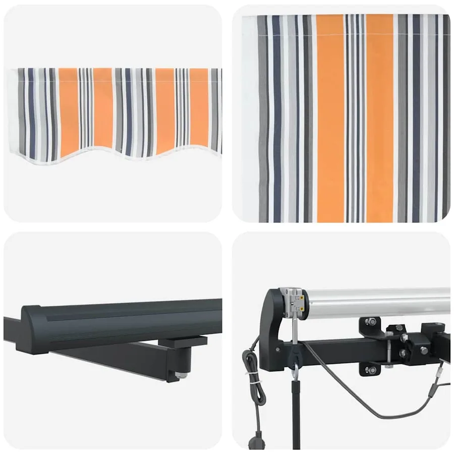 Auvent rétractable Multicolore 400 × 350 cm Polyester - 8