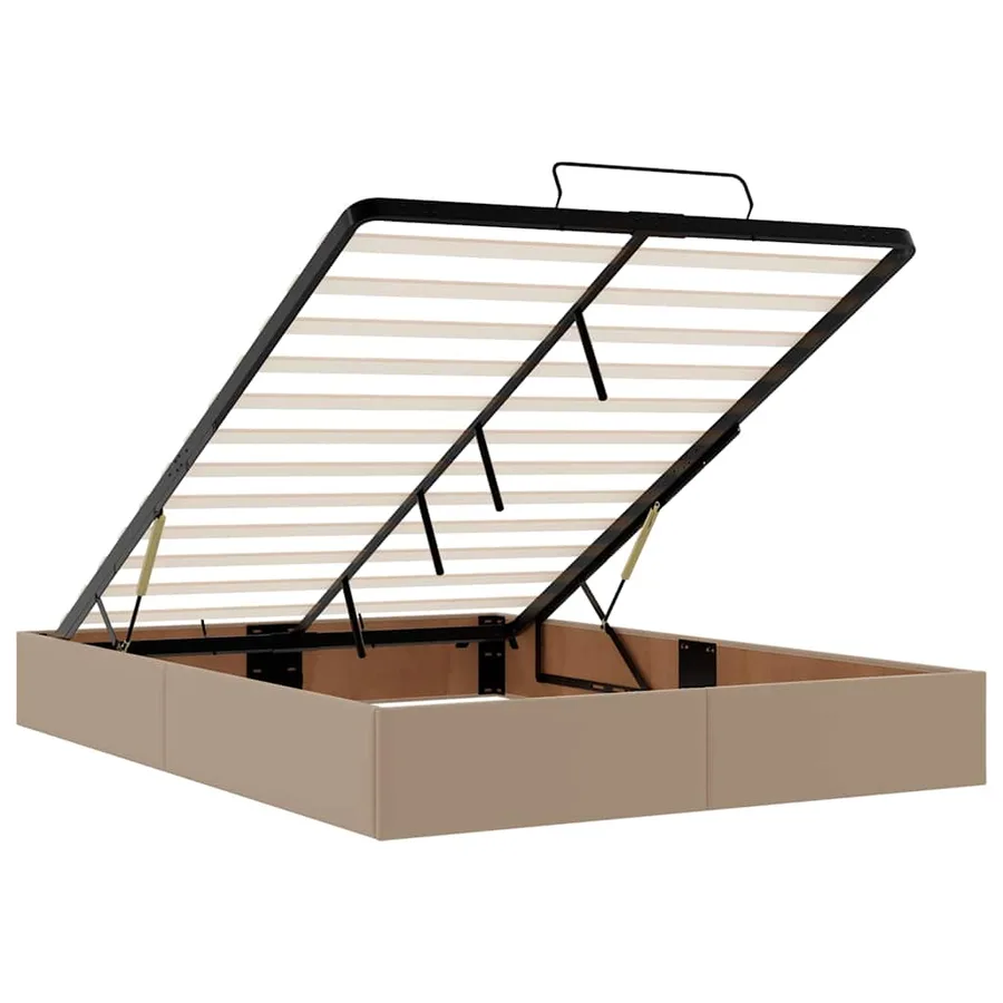 Cadre de lit ottoman sans matelas cappuccino 140x200 cm - 10