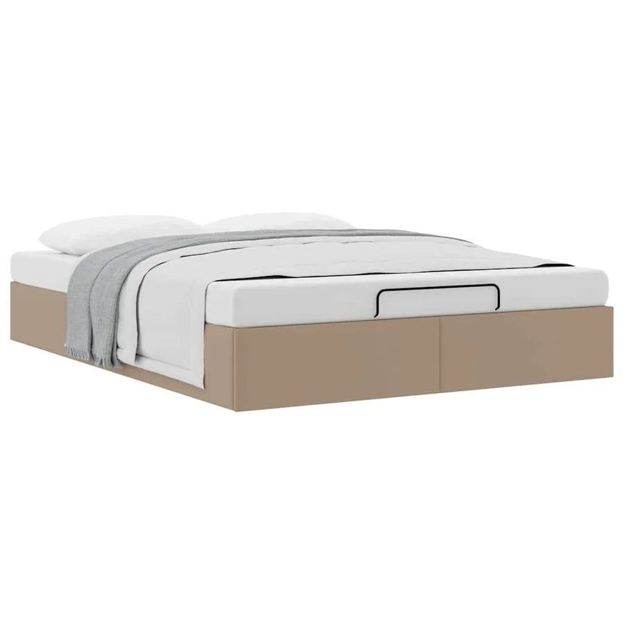 Cadre de lit ottoman sans matelas cappuccino 140x200 cm - 5