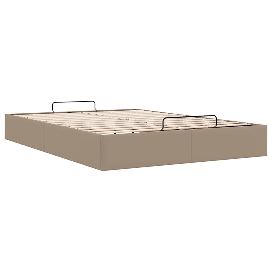 Cadre de lit ottoman sans matelas cappuccino 140x200 cm - 9