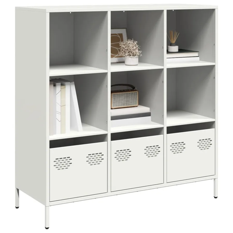 Buffet haut blanc 101,5x39x103,5 cm acier
