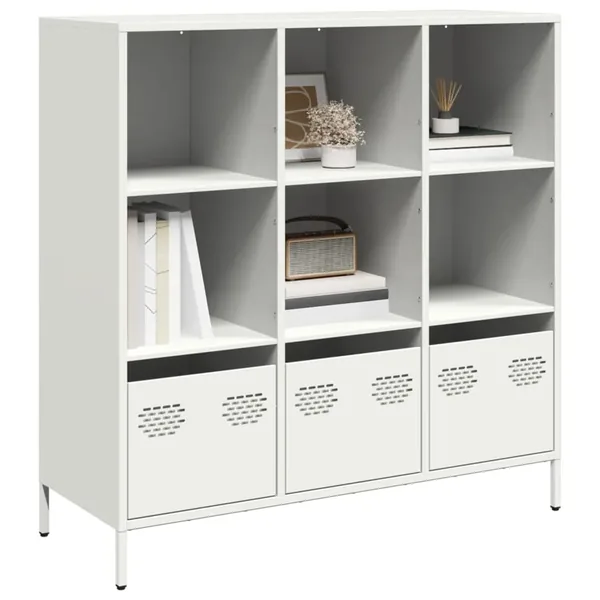 Buffet haut blanc 101,5x39x103,5 cm acier