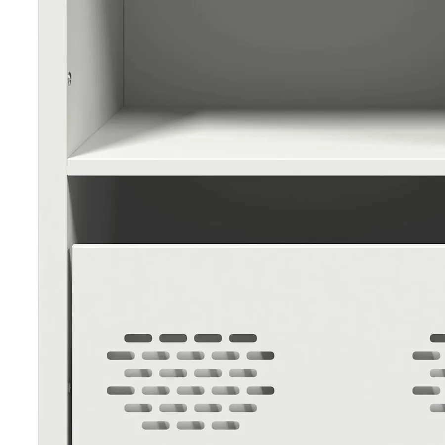 Buffet haut blanc 101,5x39x103,5 cm acier - 10