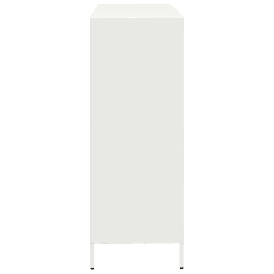 Buffet haut blanc 101,5x39x103,5 cm acier - 6