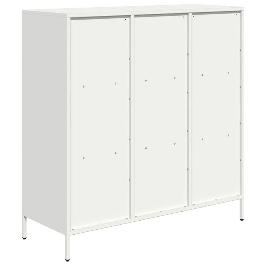 Buffet haut blanc 101,5x39x103,5 cm acier - 7