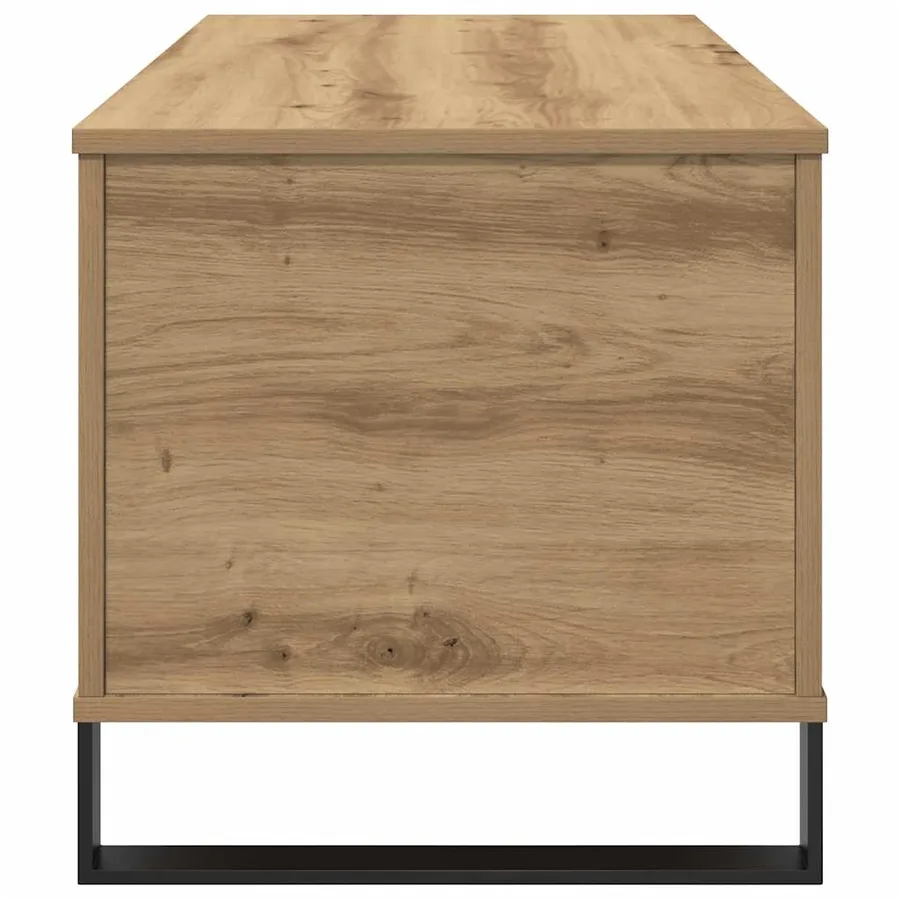 Table basse chêne artisanal 90x44,5x45 cm bois d'ingénierie - 6