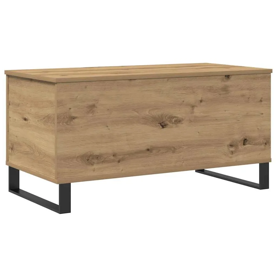 Table basse chêne artisanal 90x44,5x45 cm bois d'ingénierie - 7