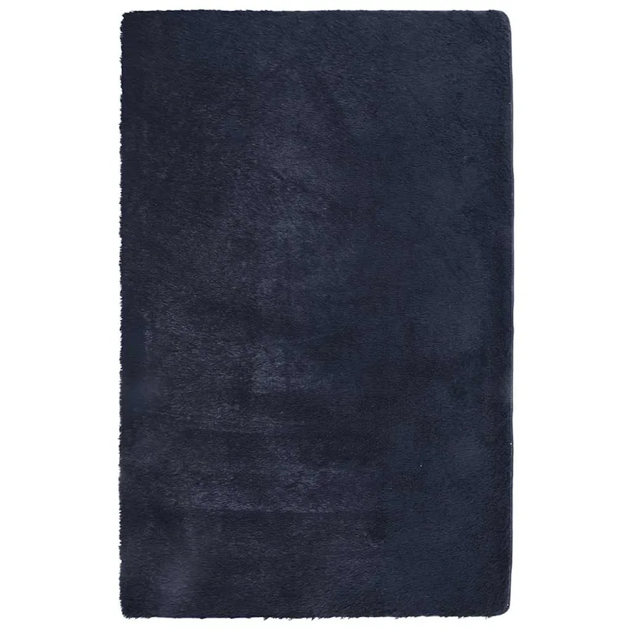 Tapis Shaggy à poils longs NAVARRA bleu marine 130x200 cm - 2