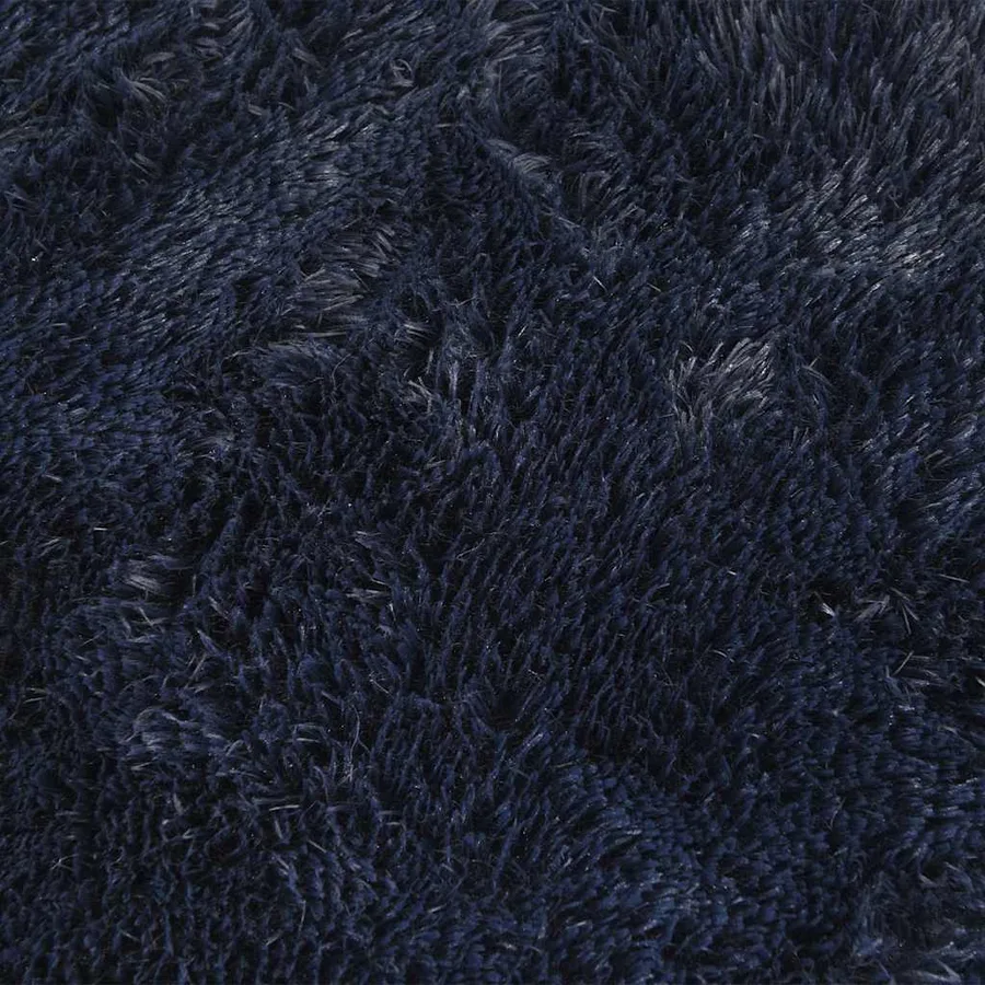 Tapis Shaggy à poils longs NAVARRA bleu marine 130x200 cm - 9