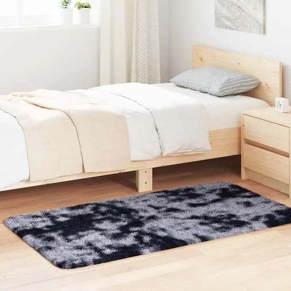 Tapis Shaggy à poils longs NAVARRA gris foncé 80x150 cm
