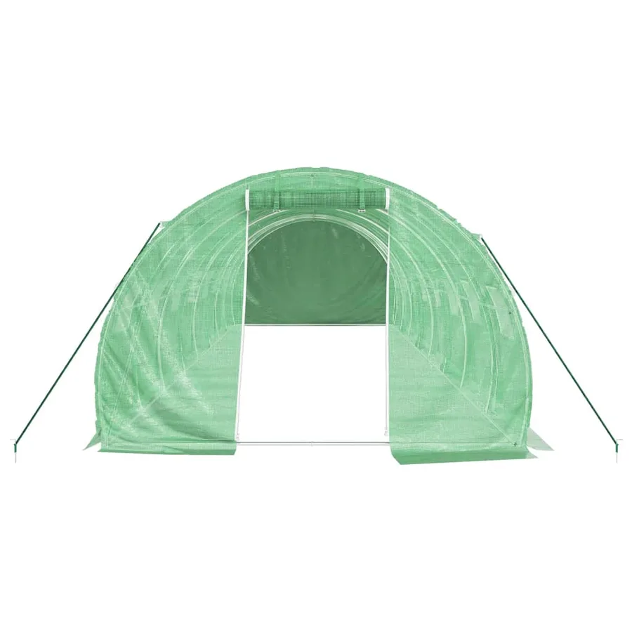 Serre avec cadre en acier vert 24 m² 8x3x2 m - 4