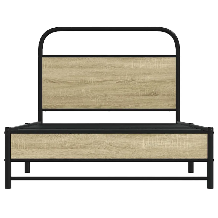 Cadre de lit sans matelas 107x203 cm chêne sonoma - 5