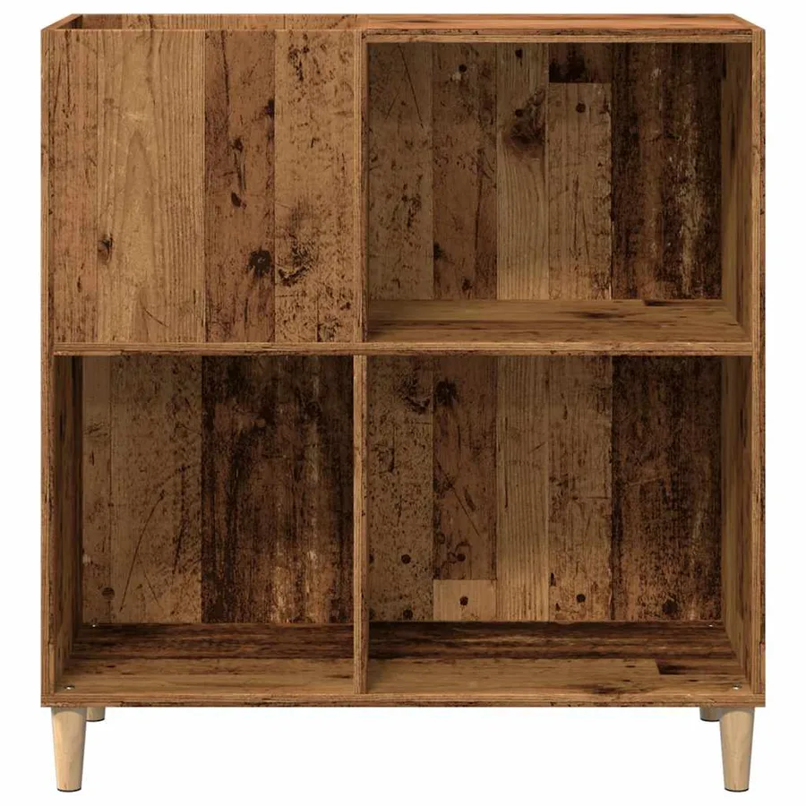 Armoire à disques vieux bois 84,5x38x89 cm bois d'ingénierie - 4