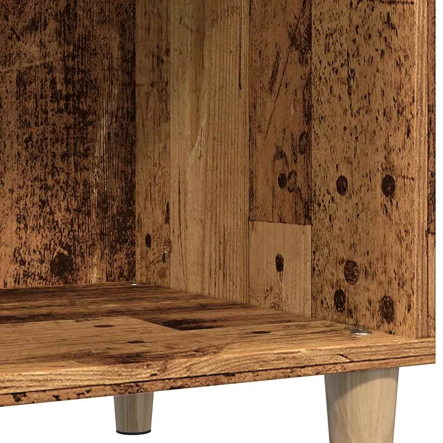 Armoire à disques vieux bois 84,5x38x89 cm bois d'ingénierie - 8