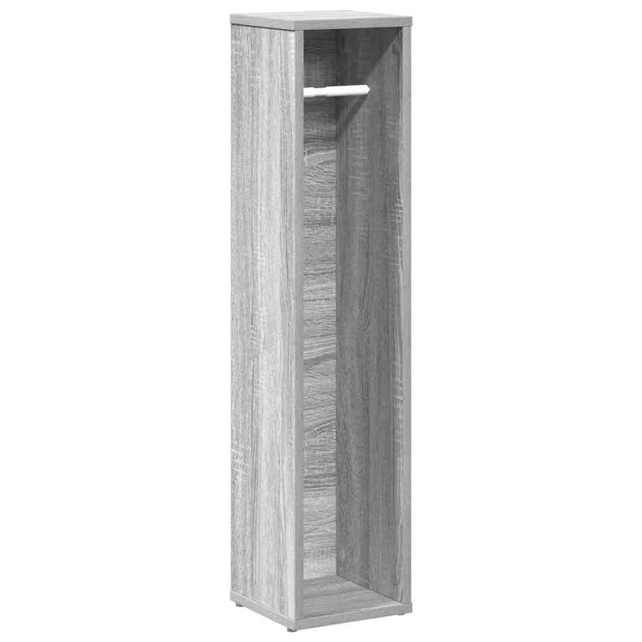 Meuble de salle de bain avec porte-rouleau Gris Sonoma 20,5 x 20 x 90 cm - 2