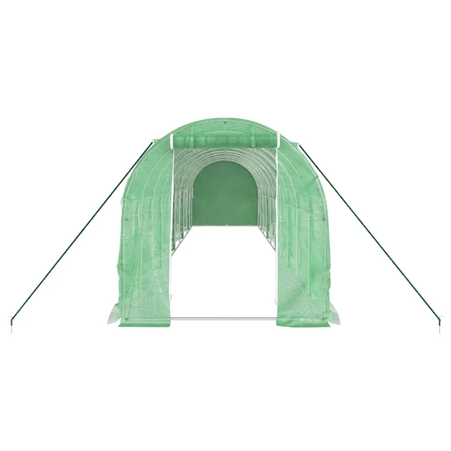 Serre avec cadre en acier vert 20 m² 10x2x2 m - 4
