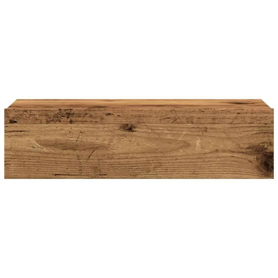 Meuble TV avec éclairage LED vieux bois 60x35x15,5 cm - 6