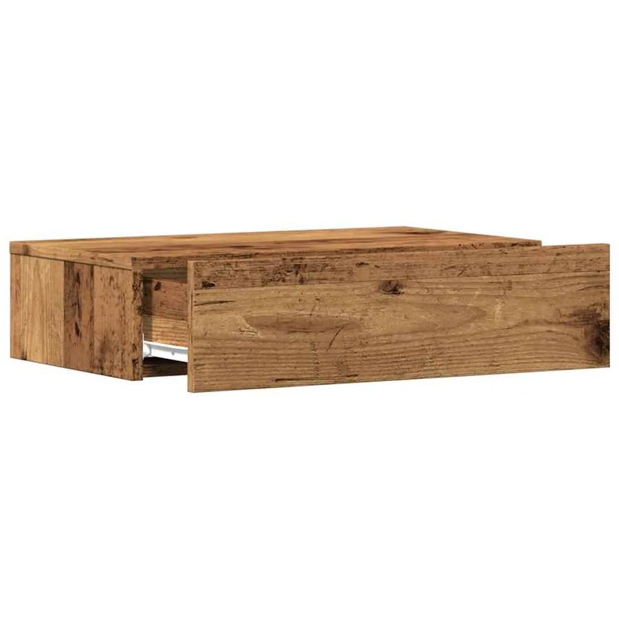 Meuble TV avec éclairage LED vieux bois 60x35x15,5 cm - 7